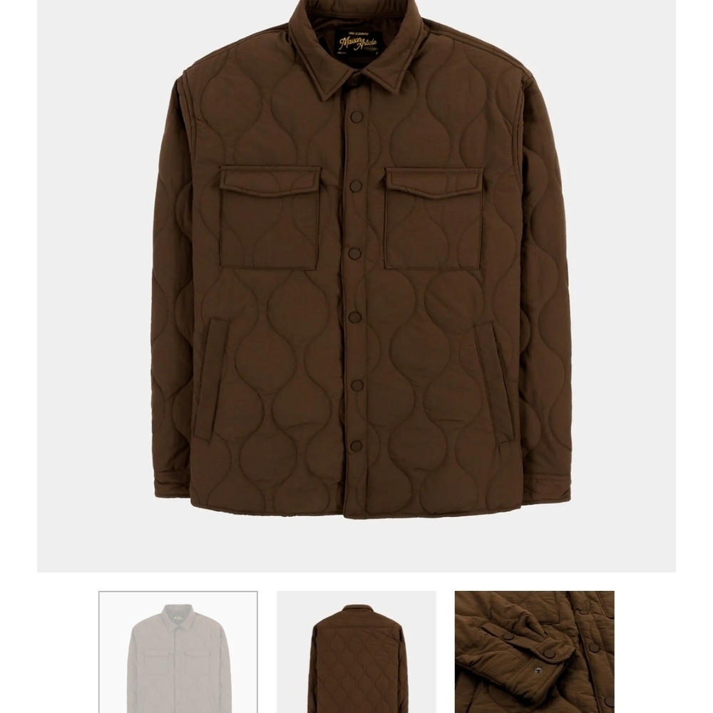 Maison Article Mens Brown Quilted Jacket. Medium. Casual Streetwear